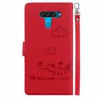 For LG K50 / Q60 Cute Cats RFID Leather Phone Case(Red) - 3