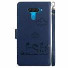 For LG K50 / Q60 Cute Cats RFID Leather Phone Case(Blue) - 3