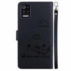 For LG K52 / K62 / Q52 Cute Cats RFID Leather Phone Case(Black) - 3