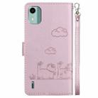 For Nokia C12 Cute Cats RFID Leather Phone Case(Rose Gold) - 3