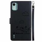 For Nokia C12 Cute Cats RFID Leather Phone Case(Black) - 3
