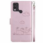 For Nokia C22 Cute Cats RFID Leather Phone Case(Rose Gold) - 3