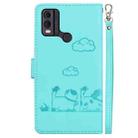 For Nokia C22 Cute Cats RFID Leather Phone Case(Green) - 3