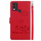 For Nokia C22 Cute Cats RFID Leather Phone Case(Red) - 3