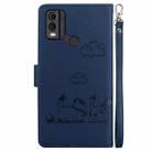 For Nokia C22 Cute Cats RFID Leather Phone Case(Blue) - 3