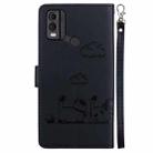 For Nokia C22 Cute Cats RFID Leather Phone Case(Black) - 3