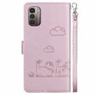 For Nokia G21 / G11 Cute Cats RFID Leather Phone Case(Rose Gold) - 3