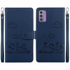 For Nokia G42 Cute Cats RFID Leather Phone Case(Blue) - 1