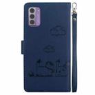 For Nokia G42 Cute Cats RFID Leather Phone Case(Blue) - 3