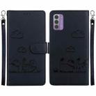 For Nokia G42 Cute Cats RFID Leather Phone Case(Black) - 1