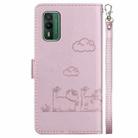 For Nokia XR21 Cute Cats RFID Leather Phone Case(Rose Gold) - 3