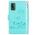 For Nokia XR21 Cute Cats RFID Leather Phone Case(Green) - 3