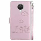 For Nokia G10 / G20 Cute Cats RFID Leather Phone Case(Rose Gold) - 3