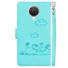 For Nokia G10 / G20 Cute Cats RFID Leather Phone Case(Green) - 3