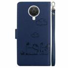 For Nokia G10 / G20 Cute Cats RFID Leather Phone Case(Blue) - 3