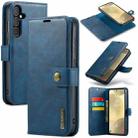 For Samsung Galaxy S24 FE 5G DG.MING Crazy Horse Texture Detachable Magnetic Leather Case(Blue) - 1