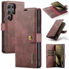 For Samsung Galaxy S25 Ultra 5G DG.MING Crazy Horse Texture Detachable Magnetic Leather Case(Red) - 1