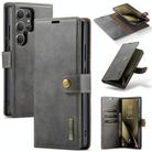 For Samsung Galaxy S25 Ultra 5G DG.MING Crazy Horse Texture Detachable Magnetic Leather Case(Grey) - 1