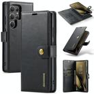 For Samsung Galaxy S25 Ultra 5G DG.MING Crazy Horse Texture Detachable Magnetic Leather Case(Black) - 1