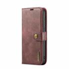 For Samsung Galaxy S25 Edge 5G DG.MING Crazy Horse Texture Detachable Magnetic Leather Case(Red) - 2