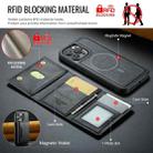 For iPhone 15 Pro Max DG.MING MAGKING-K2 Series MagSafe RFID Card Bag Detachable Phone Case(Black) - 3