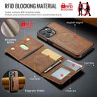 For iPhone 15 Pro Max DG.MING MAGKING-K2 Series MagSafe RFID Card Bag Detachable Phone Case(Brown) - 3