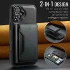 For iPhone 16 Plus DG.MING MAGKING-K2 Series MagSafe RFID Card Bag Detachable Phone Case(Black) - 2