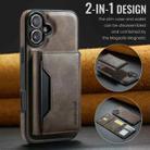 For iPhone 16 Plus DG.MING MAGKING-K2 Series MagSafe RFID Card Bag Detachable Phone Case(Coffee) - 2