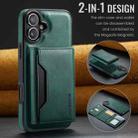 For iPhone 16 Plus DG.MING MAGKING-K2 Series MagSafe RFID Card Bag Detachable Phone Case(Green) - 2