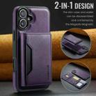 For iPhone 16 Plus DG.MING MAGKING-K2 Series MagSafe RFID Card Bag Detachable Phone Case(Purple) - 2