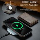 For iPhone 16 DG.MING MAGKING-K2 Series MagSafe RFID Card Bag Detachable Phone Case(Coffee) - 3