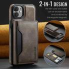 For iPhone 12 / 12 Pro DG.MING MAGKING-K2 Series MagSafe RFID Card Bag Detachable Phone Case(Coffee) - 2