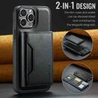 For iPhone 12 Pro Max DG.MING MAGKING-K2 Series MagSafe RFID Card Bag Detachable Phone Case(Black) - 2