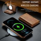 For iPhone 12 Pro Max DG.MING MAGKING-K2 Series MagSafe RFID Card Bag Detachable Phone Case(Brown) - 3