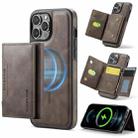 For iPhone 12 Pro Max DG.MING MAGKING-K2 Series MagSafe RFID Card Bag Detachable Phone Case(Coffee) - 1