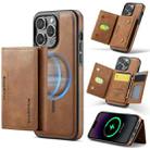 For iPhone 13 Pro Max DG.MING MAGKING-K2 Series MagSafe RFID Card Bag Detachable Phone Case(Brown) - 1