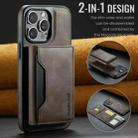 For iPhone 13 Pro Max DG.MING MAGKING-K2 Series MagSafe RFID Card Bag Detachable Phone Case(Coffee) - 2