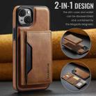 For iPhone 13 DG.MING MAGKING-K2 Series MagSafe RFID Card Bag Detachable Phone Case(Brown) - 2