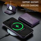 For iPhone 13 DG.MING MAGKING-K2 Series MagSafe RFID Card Bag Detachable Phone Case(Purple) - 3