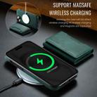 For iPhone 14 Plus DG.MING MAGKING-K2 Series MagSafe RFID Card Bag Detachable Phone Case(Green) - 3