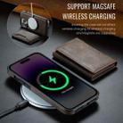 For iPhone 14 Pro DG.MING MAGKING-K2 Series MagSafe RFID Card Bag Detachable Phone Case(Coffee) - 3