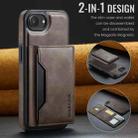 For iPhone 16e DG.MING MAGKING-K2 Series MagSafe RFID Card Bag Detachable Phone Case(Coffee) - 2