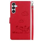 For Samsung Galaxy M15 / F15 Cute Cats RFID Leather Phone Case(Red) - 3