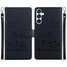 For Samsung Galaxy M15 / F15 Cute Cats RFID Leather Phone Case(Black) - 1