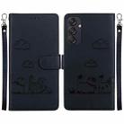 For Samsung Galaxy M55 Cute Cats RFID Leather Phone Case(Black) - 1