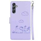 For Samsung Galaxy M34 / F34 Cute Cats RFID Leather Phone Case(Purple) - 3