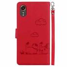 For Samsung Galaxy Xcover 7 Cute Cats RFID Leather Phone Case(Red) - 3