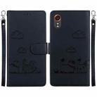 For Samsung Galaxy Xcover 7 Cute Cats RFID Leather Phone Case(Black) - 1