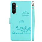 For Samsung Galaxy M16 5G / F16 5G / M36 5G Cute Cats RFID Leather Phone Case(Green) - 3
