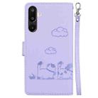 For Samsung Galaxy M16 5G / F16 5G / M36 5G Cute Cats RFID Leather Phone Case(Purple) - 3